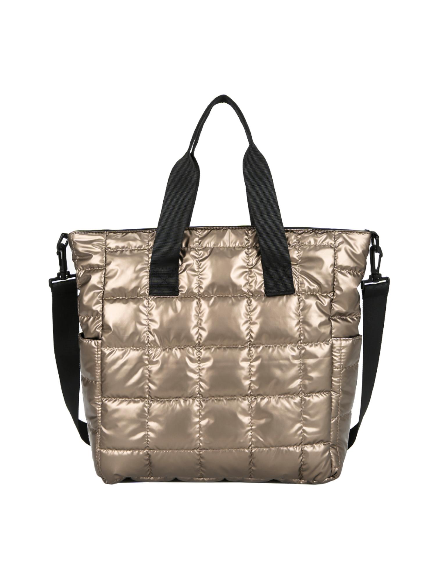 thumbnail image 2 of Bolso Bandolera para Mujer Bolso Bandolera Elegante Acolchado Color Sólido (dorado), 2 of 10