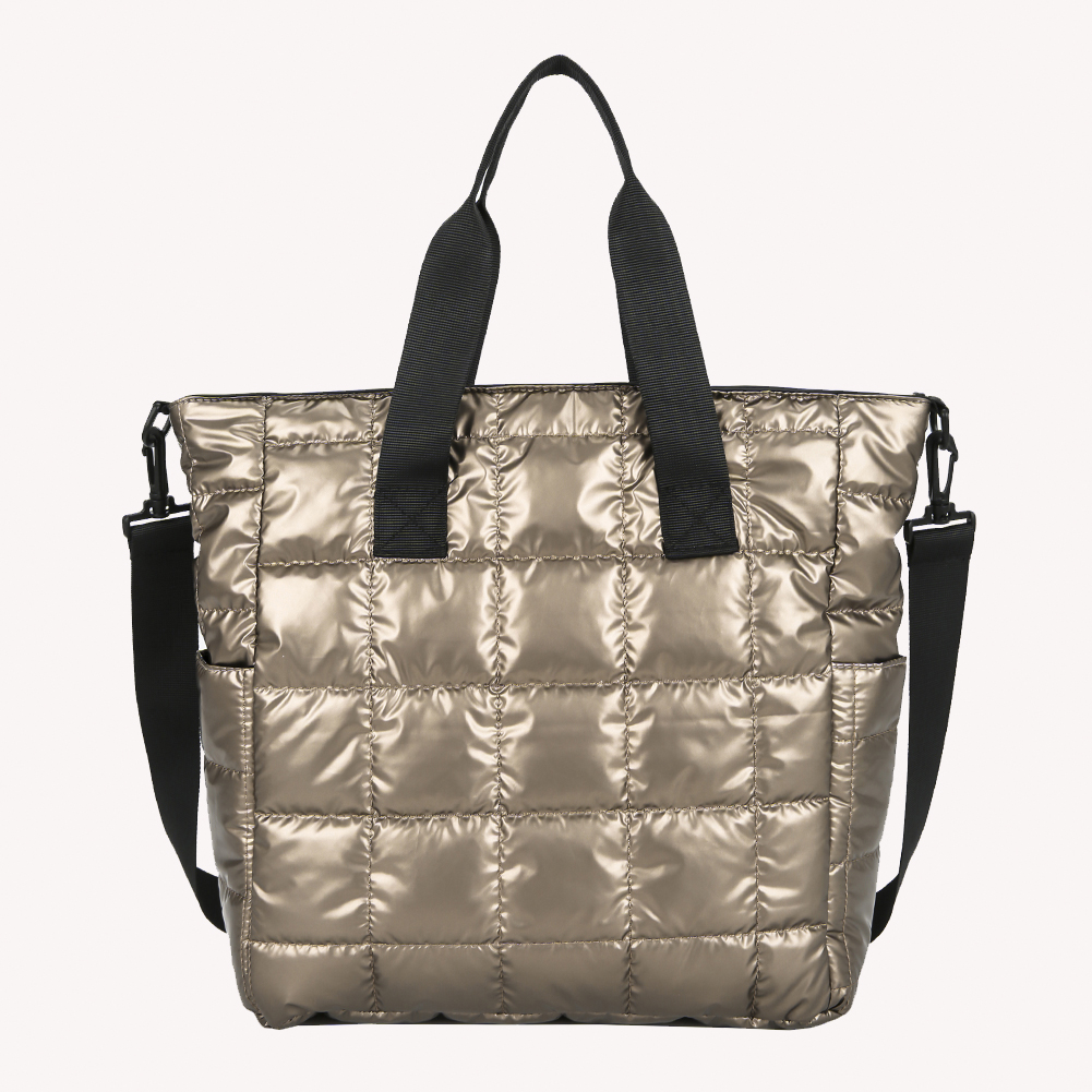 thumbnail image 5 of Bolso Bandolera para Mujer Bolso Bandolera Elegante Acolchado Color Sólido (dorado), 5 of 10