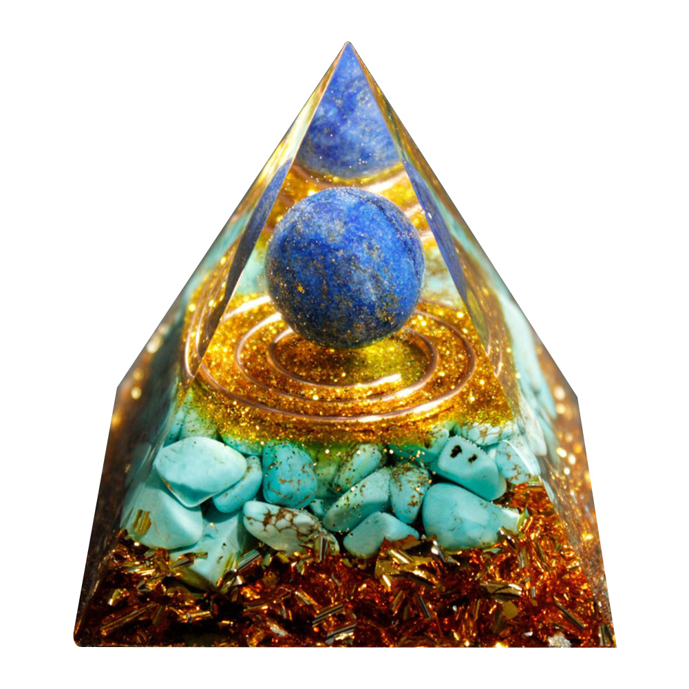 thumbnail image 2 of Btafrte Pirámide Cristal Natural Azul Piedra Curativa Chakra Reiki Deco, 2 of 10