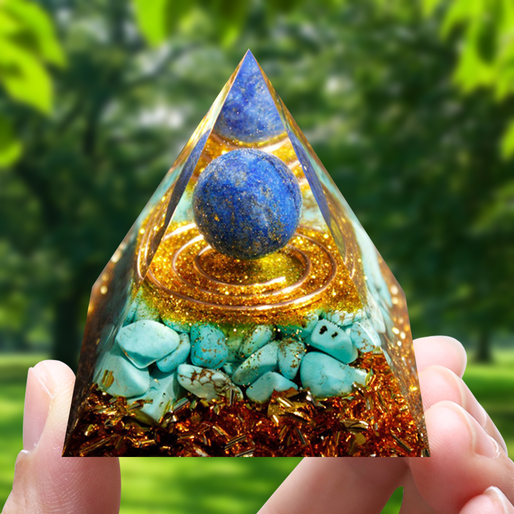thumbnail image 4 of Btafrte Pirámide Cristal Natural Azul Piedra Curativa Chakra Reiki Deco, 4 of 10