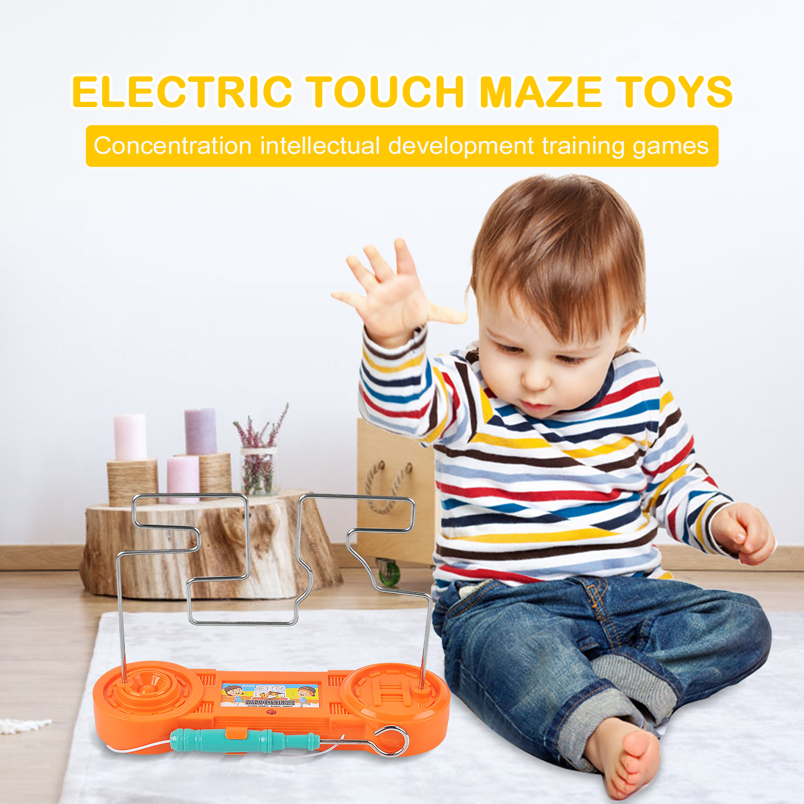 thumbnail image 4 of Juego de Maze Kuymtek Buzz The Wire Juego de Bump Electric Shock (naranja), 4 of 9