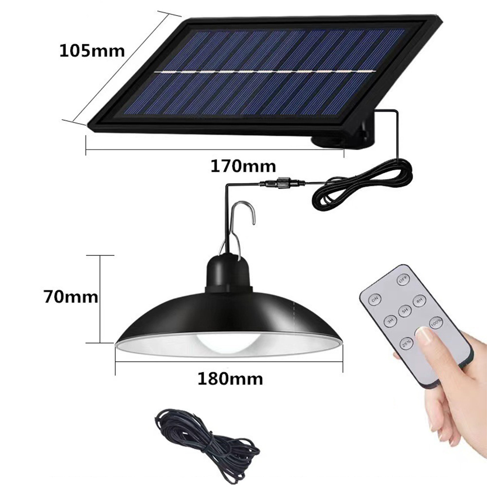 thumbnail image 5 of A [luz Blanca Un Cabezal + Control Remoto] Lámpara Araña Solar Retro para Exteriores Ahorro Impermeable Control Remoto Bombilla Cable para El Jardín Patio Paisaje Lámpara Pared (A), 5 of 10