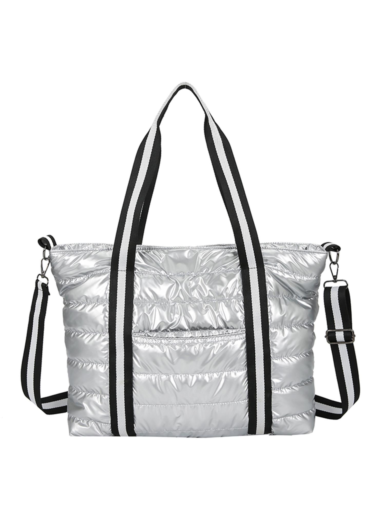 thumbnail image 2 of Bolso Bandolera Btafrte Acolchado Espacio Mujer Color Sólido Plata, 2 of 10