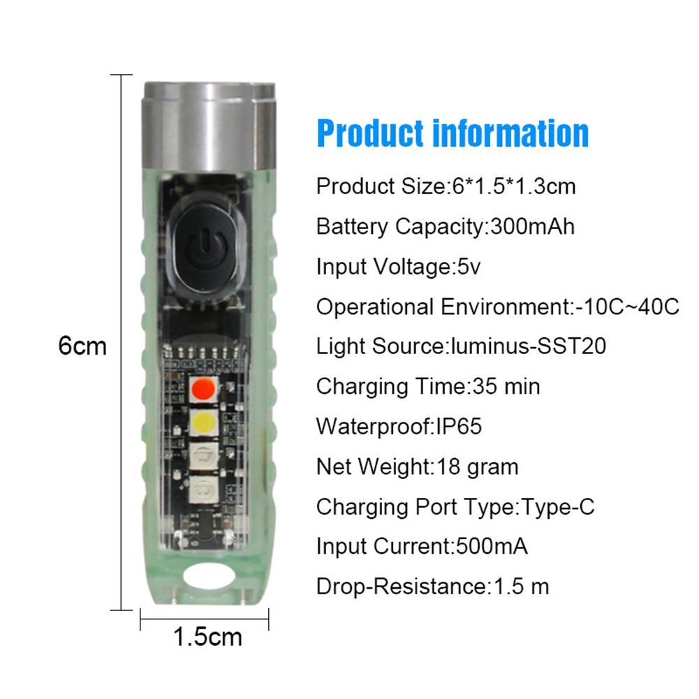 thumbnail image 5 of Kuymtek Llavero Linterna LED Mini Antorcha Bolsillo para Emergencia Al Aire Libre (verde), 5 of 10