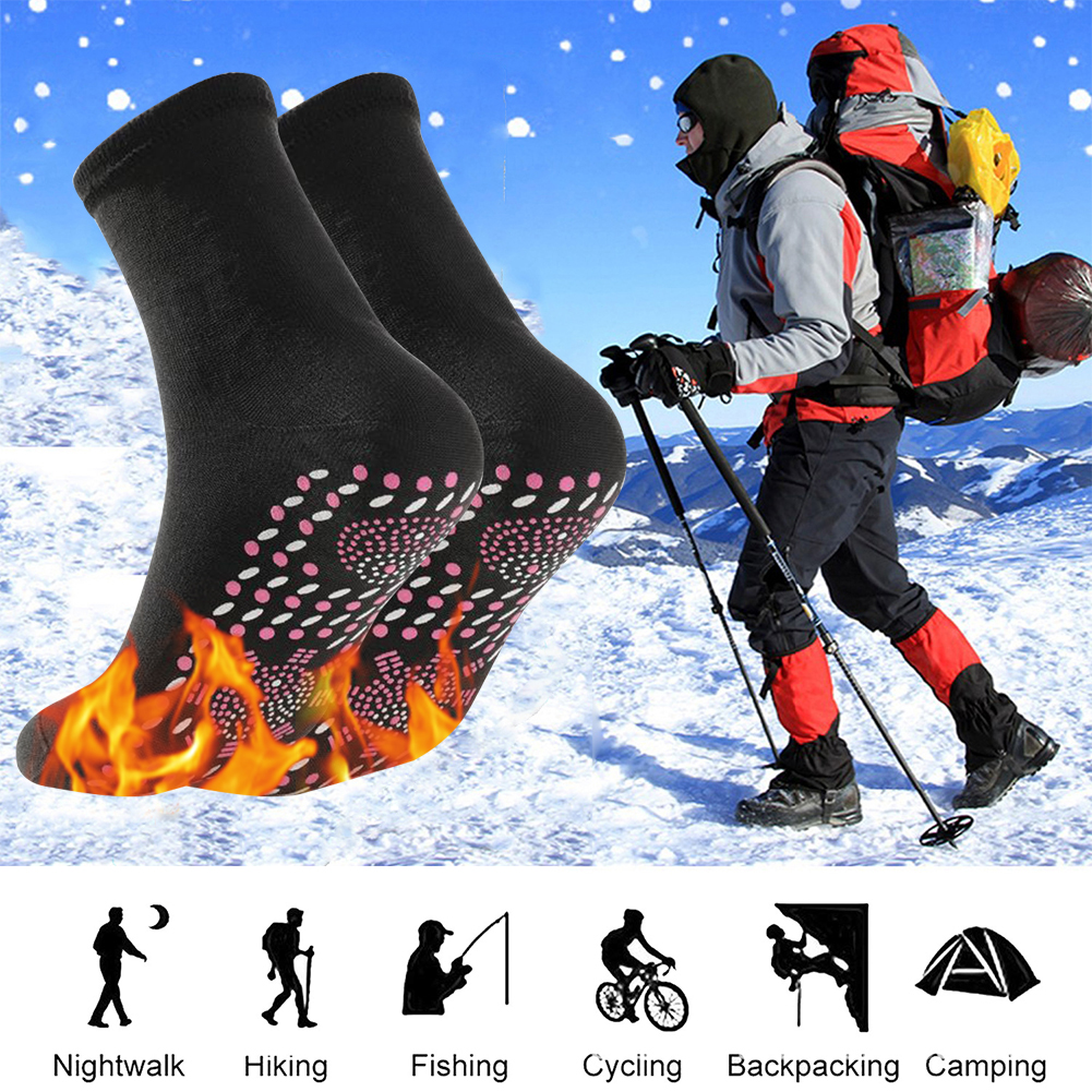 thumbnail image 4 of Ygjytge 3 Pares Calcetines Acupresión Turmalina Suaves para Senderismo Ciclismo (2 Negros 1 Blanco), 4 of 10