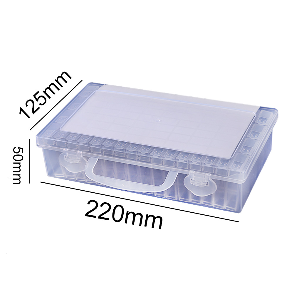 thumbnail image 5 of (A) Caja Almacenamiento Pintura Diamantes Caja Contenedora Cuentas Portátil 64 Compartimentos + 1 Etiqueta, 5 of 10