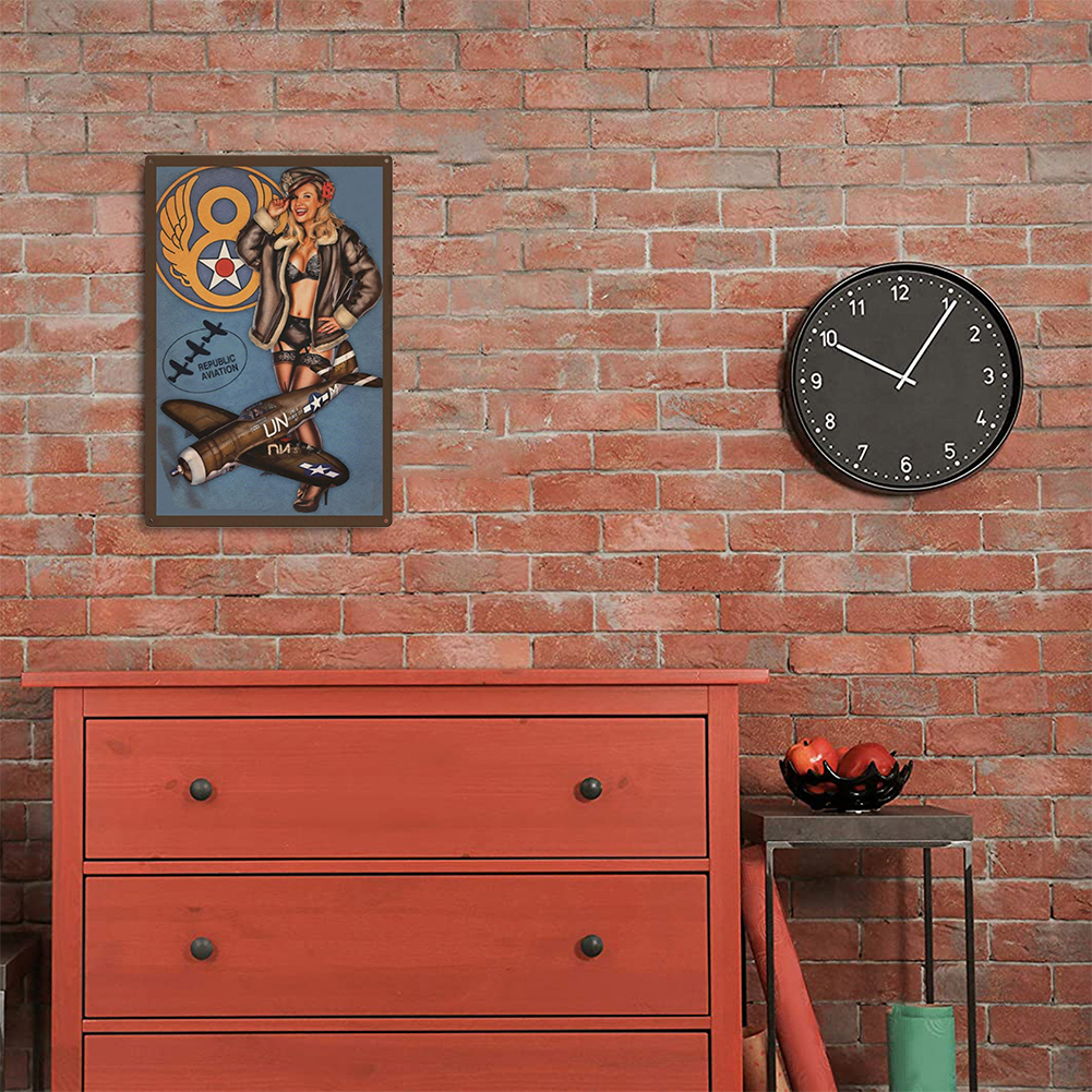 thumbnail image 4 of Pintura Hierro para El A La Intemperie Retro Chic Uniforme Signo Belleza Dibujo Pared, 4 of 10