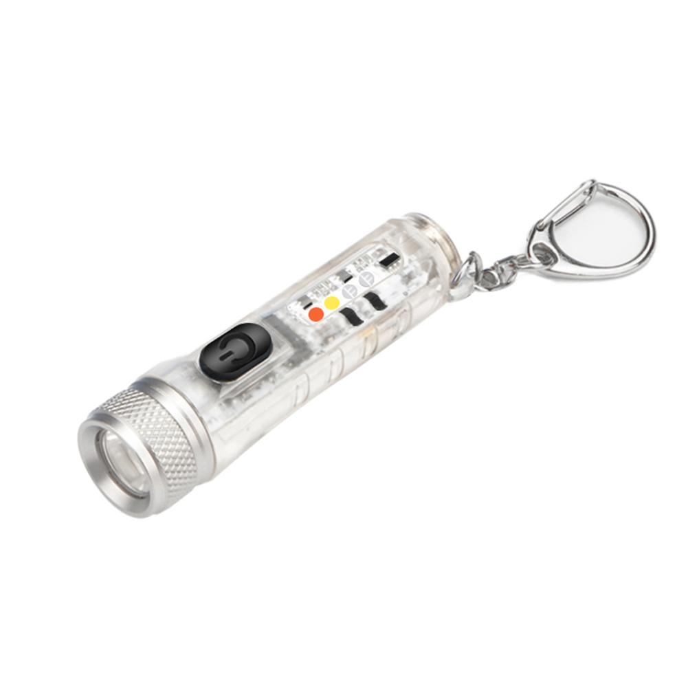thumbnail image 2 of Mini Llavero Linterna Con Hebilla USB Recargable Linterna Emergencia (blanco), 2 of 10