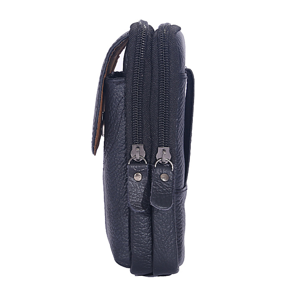 thumbnail image 4 of Bolso Kuymtek Riñonera Multifuncional Vertical Piel Vaca 6 3 Pulgadas para Hombre, 4 of 10