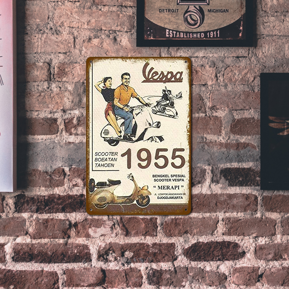 thumbnail image 5 of Hojalata Rectangular 20*30cm Plano Vespa Scooter Car Series, 5 of 10