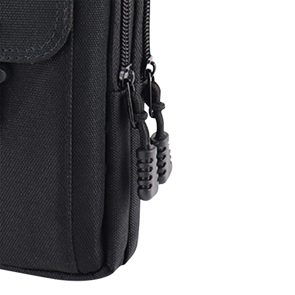 thumbnail image 4 of Riñonera Tela Oxford para Hombre Con Multicapa Riñonera (A Negro), 4 of 10