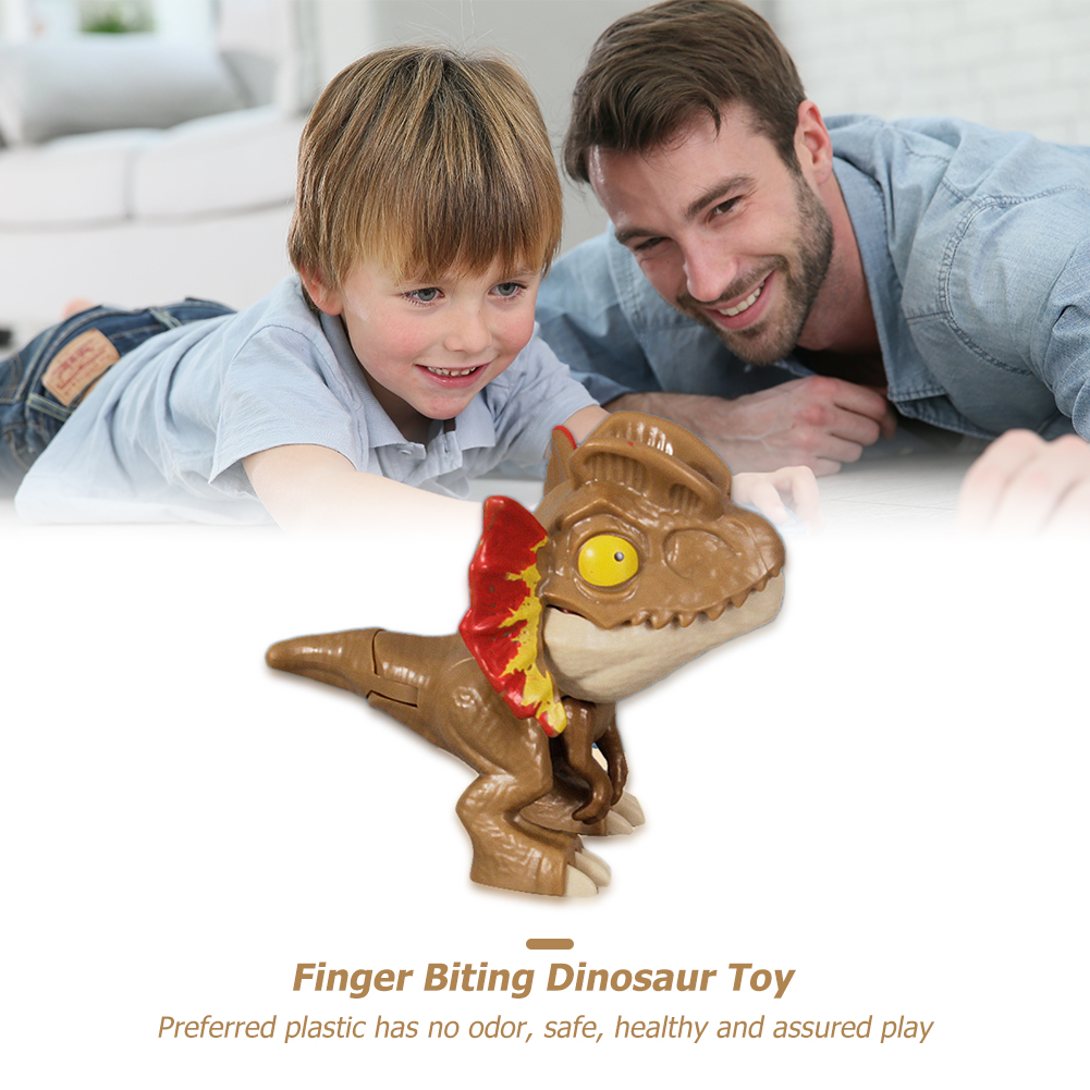 thumbnail image 4 of Bsvklp Dedo Plástico Dinosaurio Juguete Tricky Interactivo Morder Mano Juguete (marrón), 4 of 7