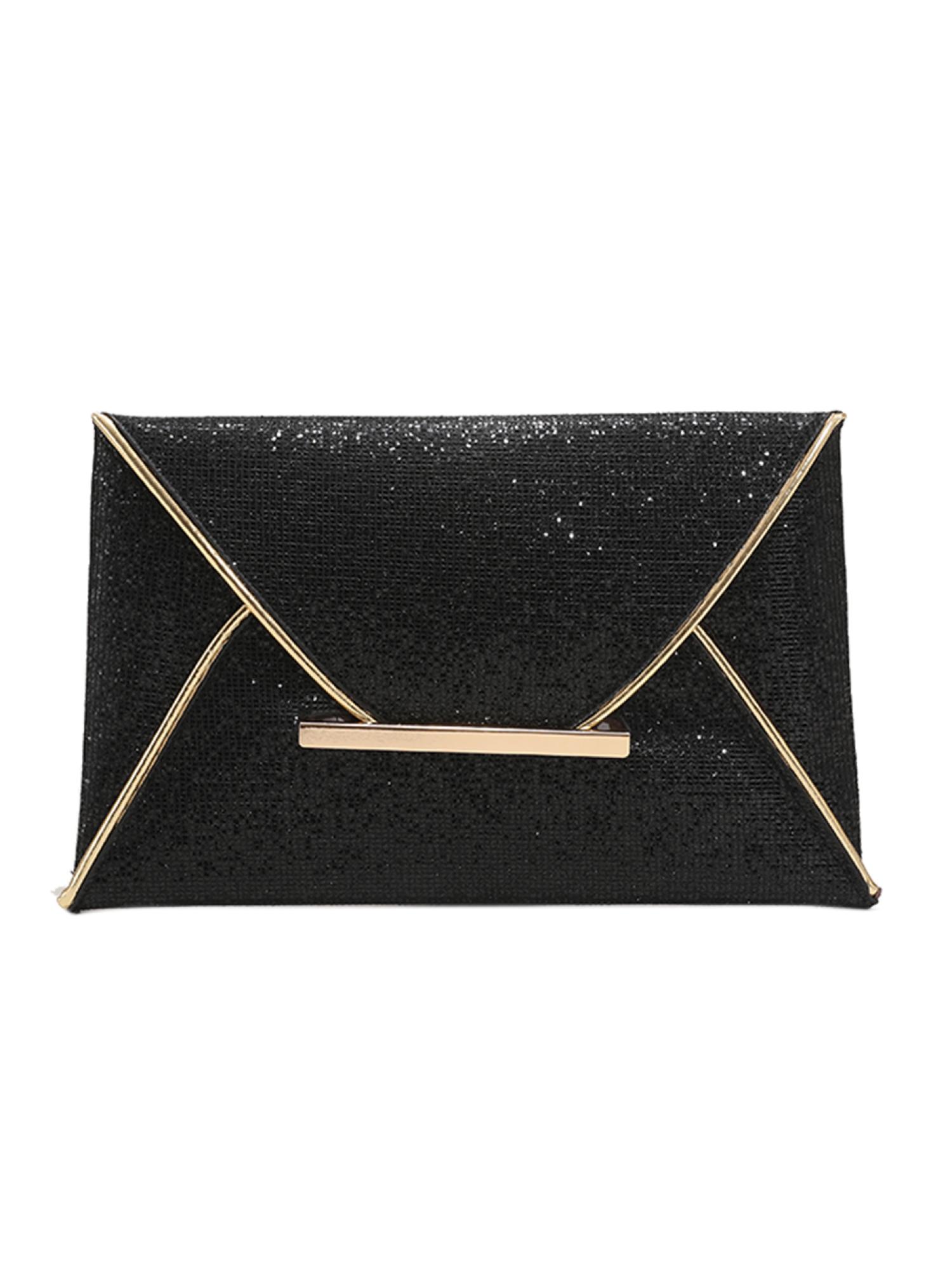thumbnail image 2 of Bolso Cena Con Sobre Nuevo Europea Y Americana Bolso Mano Informal Brillante Bolso Mujer 6411 (negro), 2 of 10