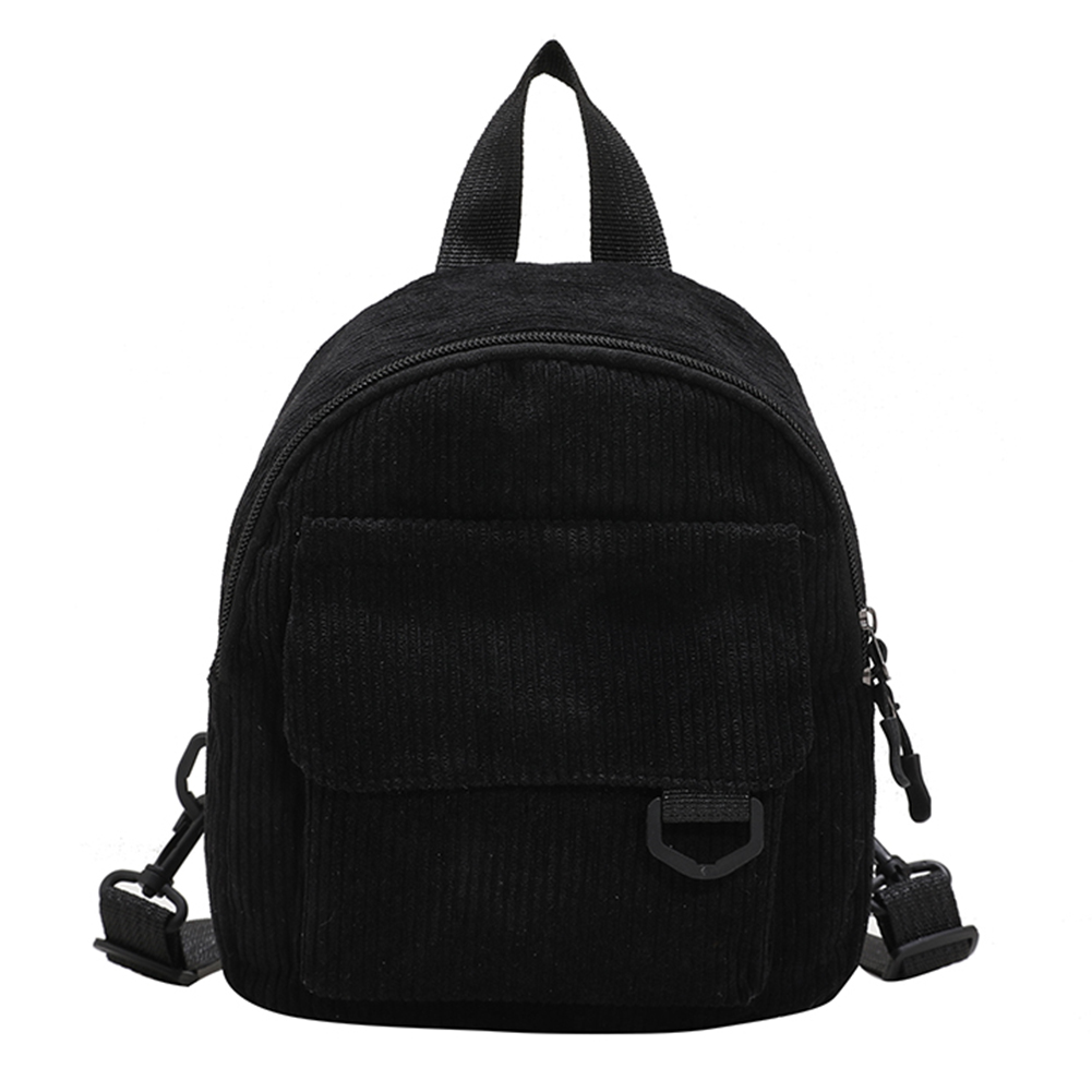 thumbnail image 3 of Mochila Color Sólido para Mujer Bolso Escolar Pequeño Con para Niña (negro), 3 of 10