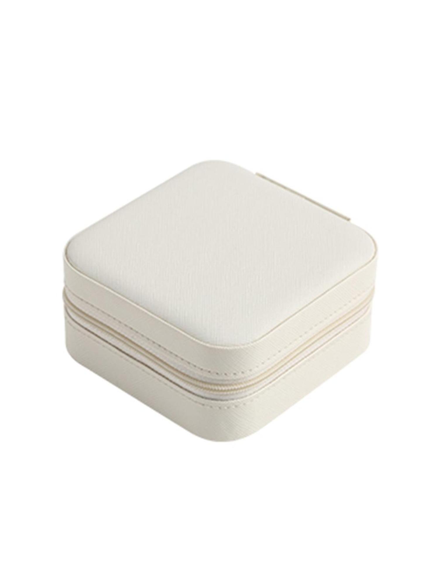 thumbnail image 2 of Caja Almacenamiento para Joyas 2 Uds. Pendientes Collar Anillo Vitrina (negro + Blanco), 2 of 10