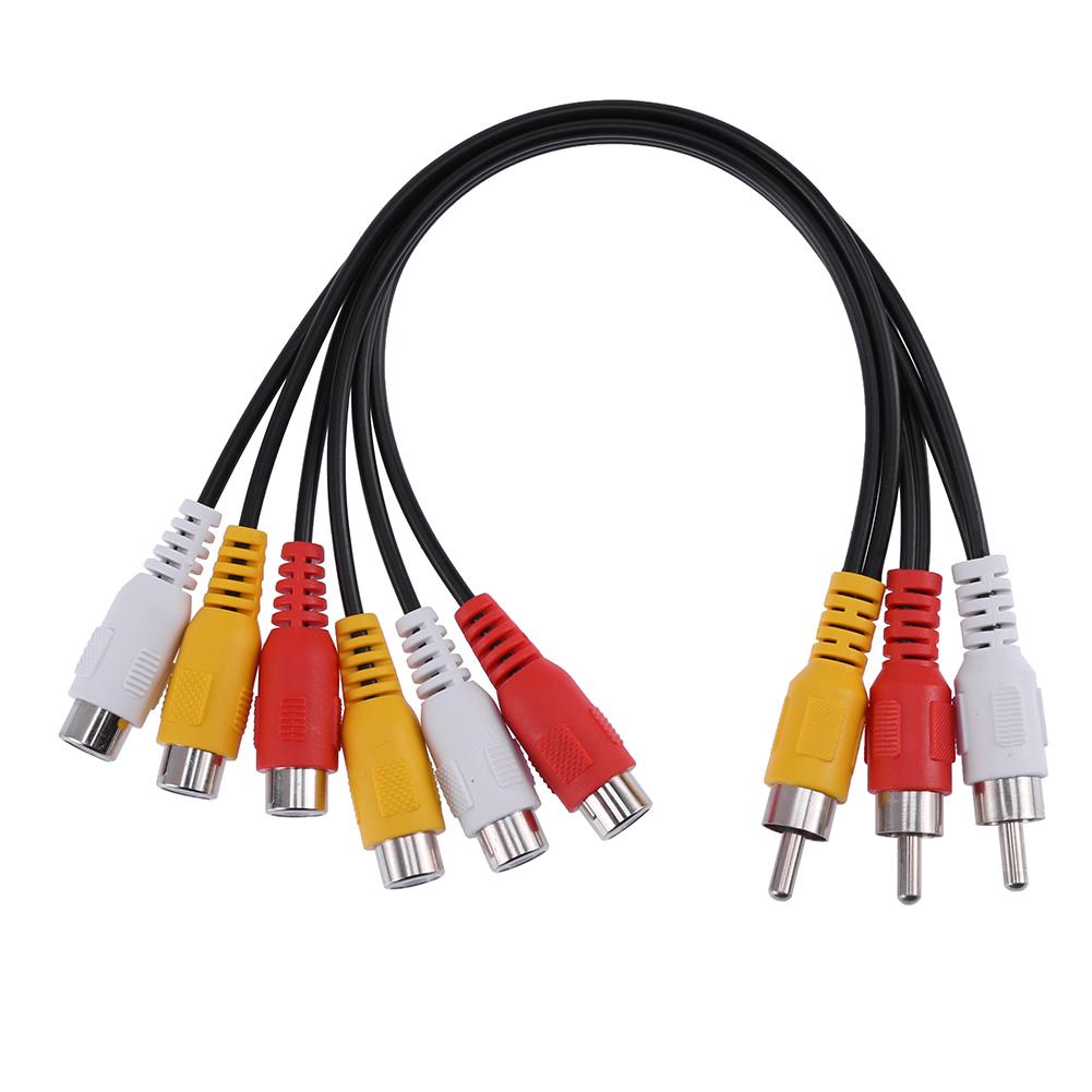 thumbnail image 2 of Cable adaptador Bsvklp 25cm 3RCA Jack A 6RCA Audio Video AV, 2 of 7