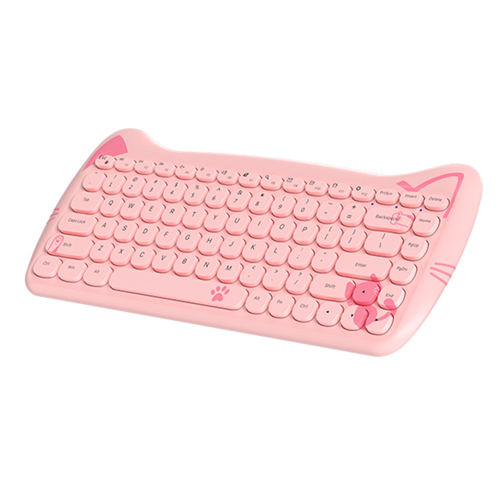 thumbnail image 3 of Bsvklp Combinaciones Teclado Y Mouse Inalámbricos 84 Teclas Compatibles Con 2.4G (rosa), 3 of 10