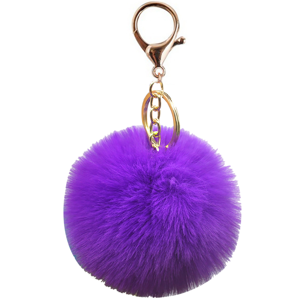 thumbnail image 3 of Piel Conejo Llavero Pompón Felpa Portátil Mochila Imitación, 3 of 8