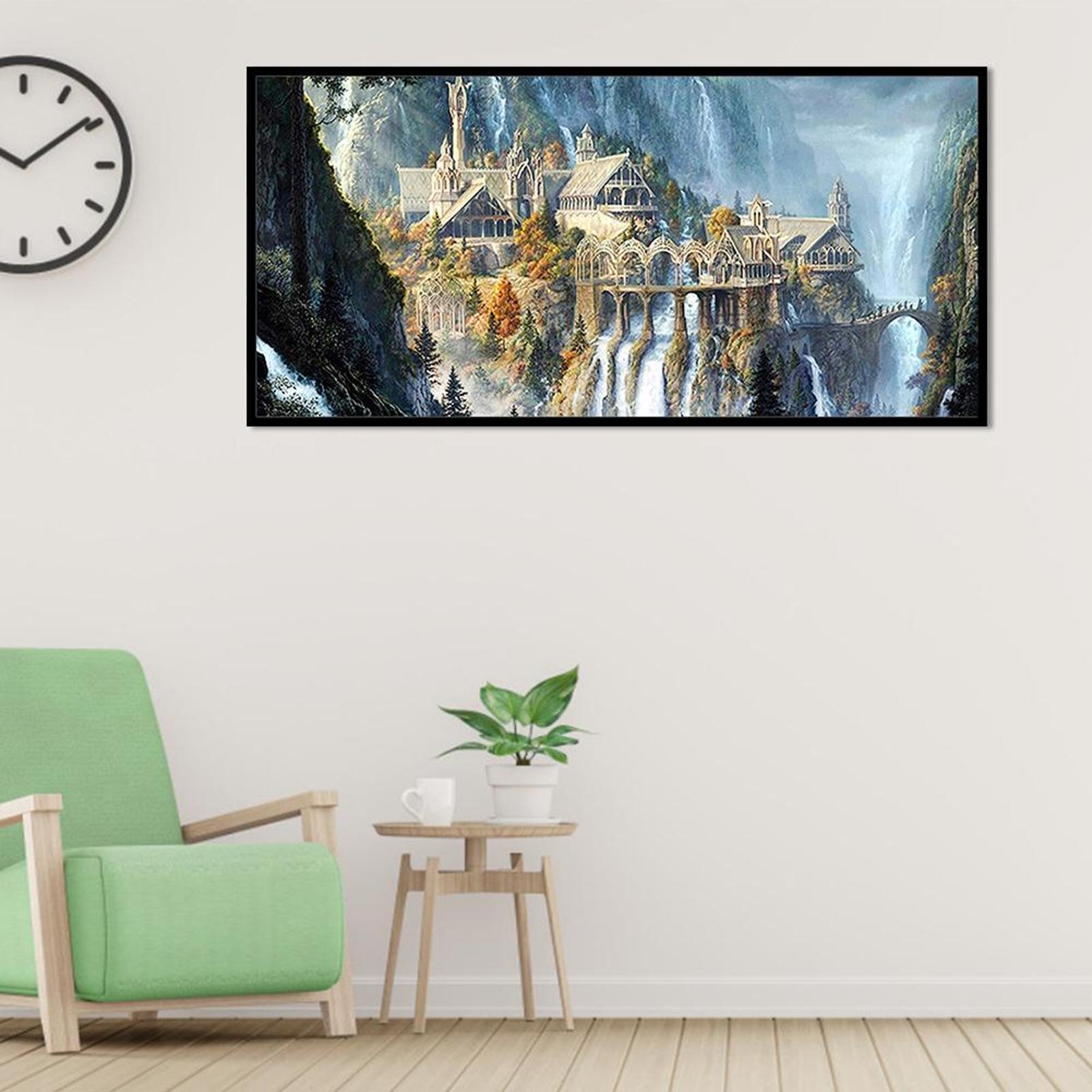 thumbnail image 5 of (szx1866) Hilo Algodón Ecológico Bordado 11CT 3 Hebras Tela Blanca 40*85cm Kit Serie Paisaje Punto Cruz Wonderland, 5 of 10