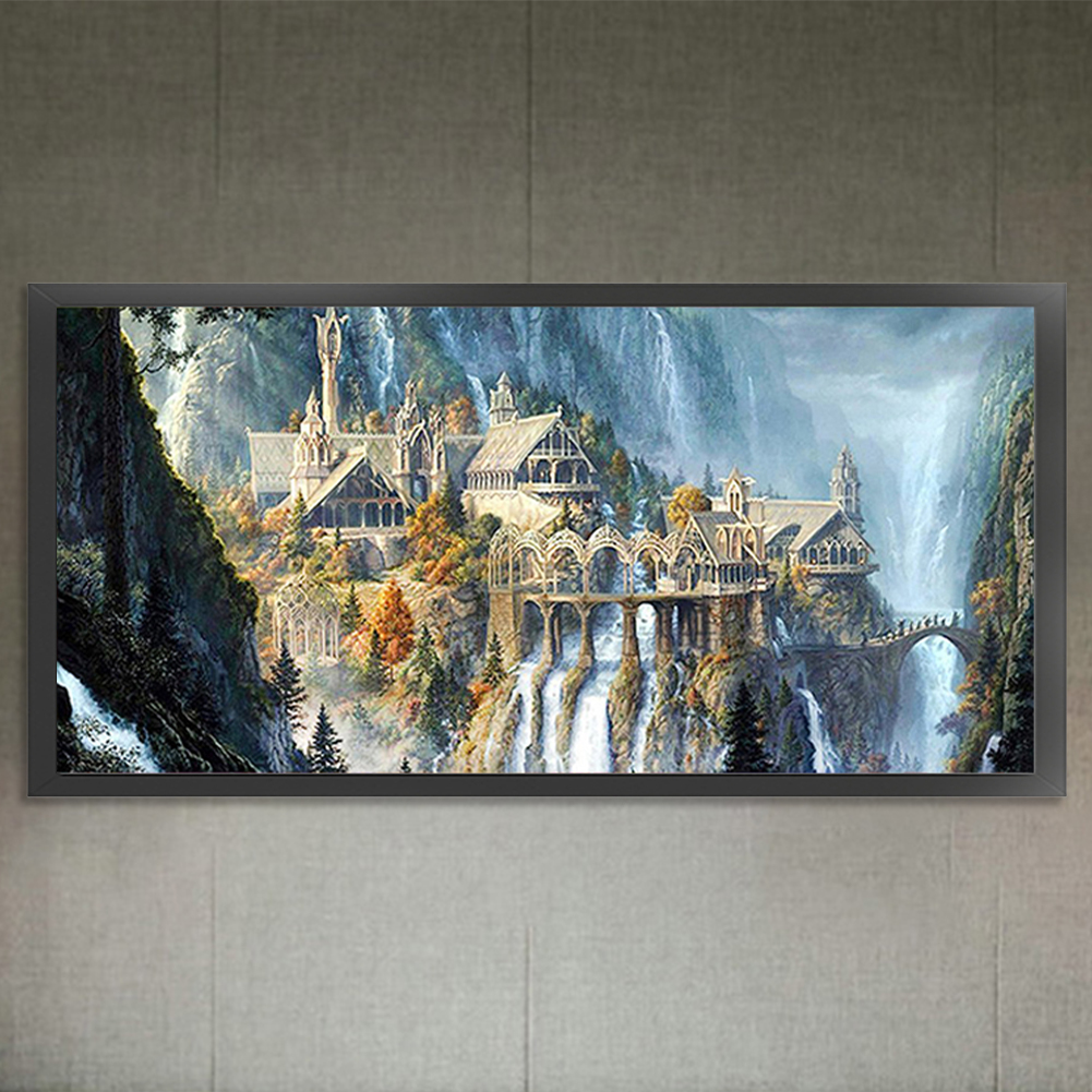 thumbnail image 4 of (szx1866) Hilo Algodón Ecológico Bordado 11CT 3 Hebras Tela Blanca 40*85cm Kit Serie Paisaje Punto Cruz Wonderland, 4 of 10