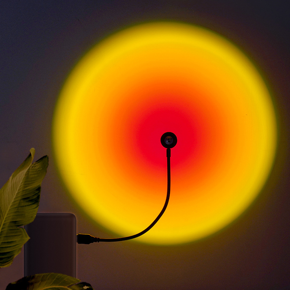 thumbnail image 4 of Lámpara USB Sunset Rainbow Proyector LED Atmósfera Nocturna Del (E), 4 of 10