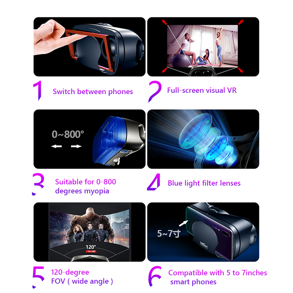 thumbnail image 3 of Btafrte VRG Pro 3D VR Smart Gafas Realidad Virtual para (01), 3 of 10