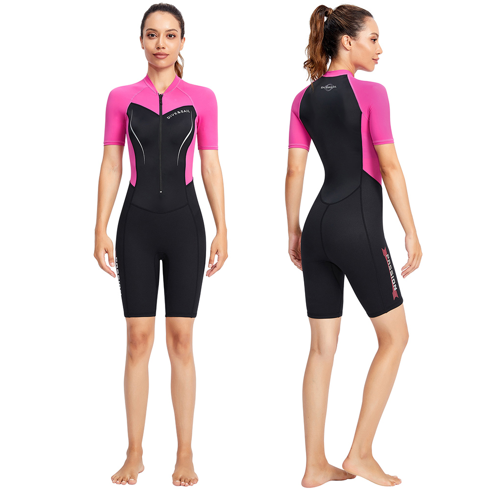 thumbnail image 5 of Kuymtek DIVE SAIL Neopreno Scuba Snorkel Natación Mujeres Body Trajes Neopreno (Rosa XL), 5 of 10