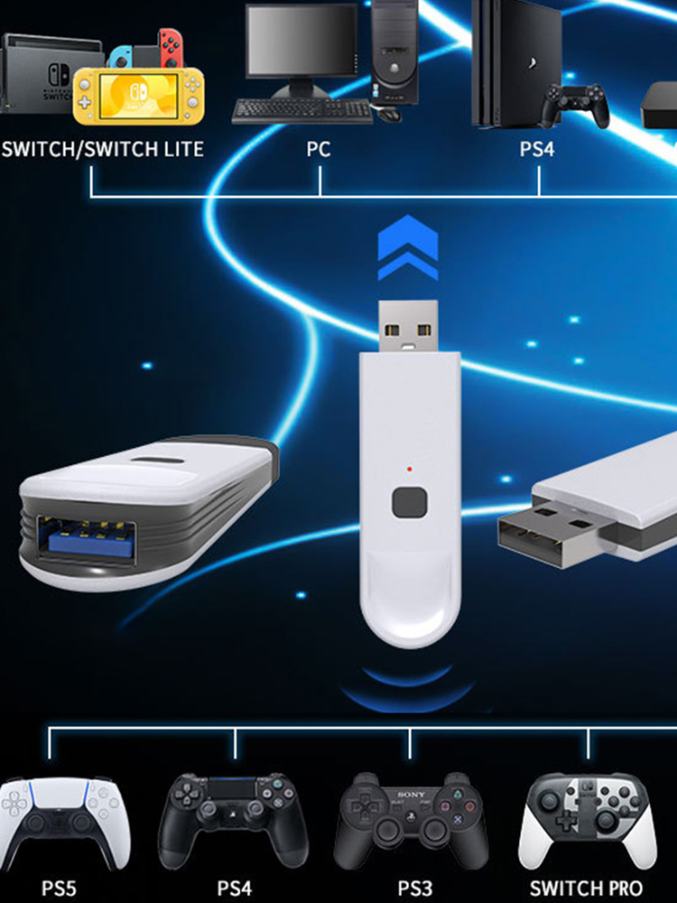 thumbnail image 3 of Convertidor Controlador PS5 Hugtrwg Compacto Y Portátil Compatible Con PS4/Switch Pro/xbox One S, 3 of 10