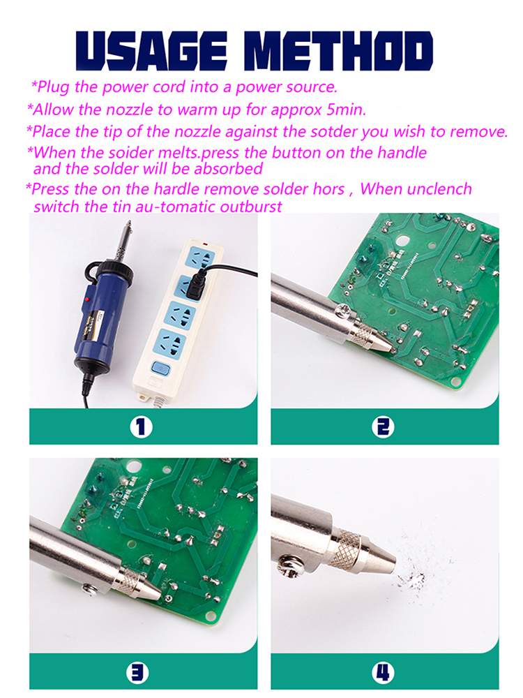 thumbnail image 3 of Kuymtek Máquina Desoldadora Soldadura Eléctrica Ventosa Bomba Eliminación Soldadura Al, 3 of 10