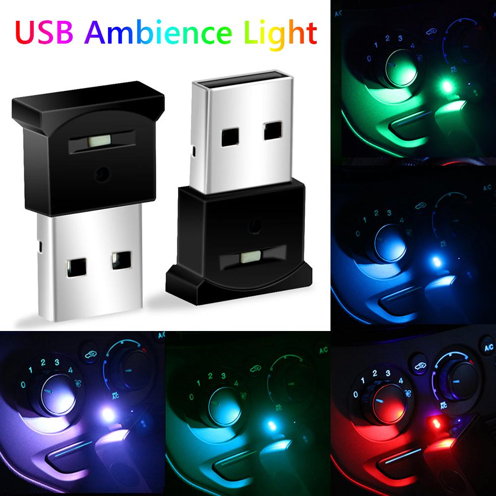 thumbnail image 4 of Luces Nocturnas para Coche USB Lámpara Ambiental Interior Automática LED RGB 8 Colores, 4 of 7