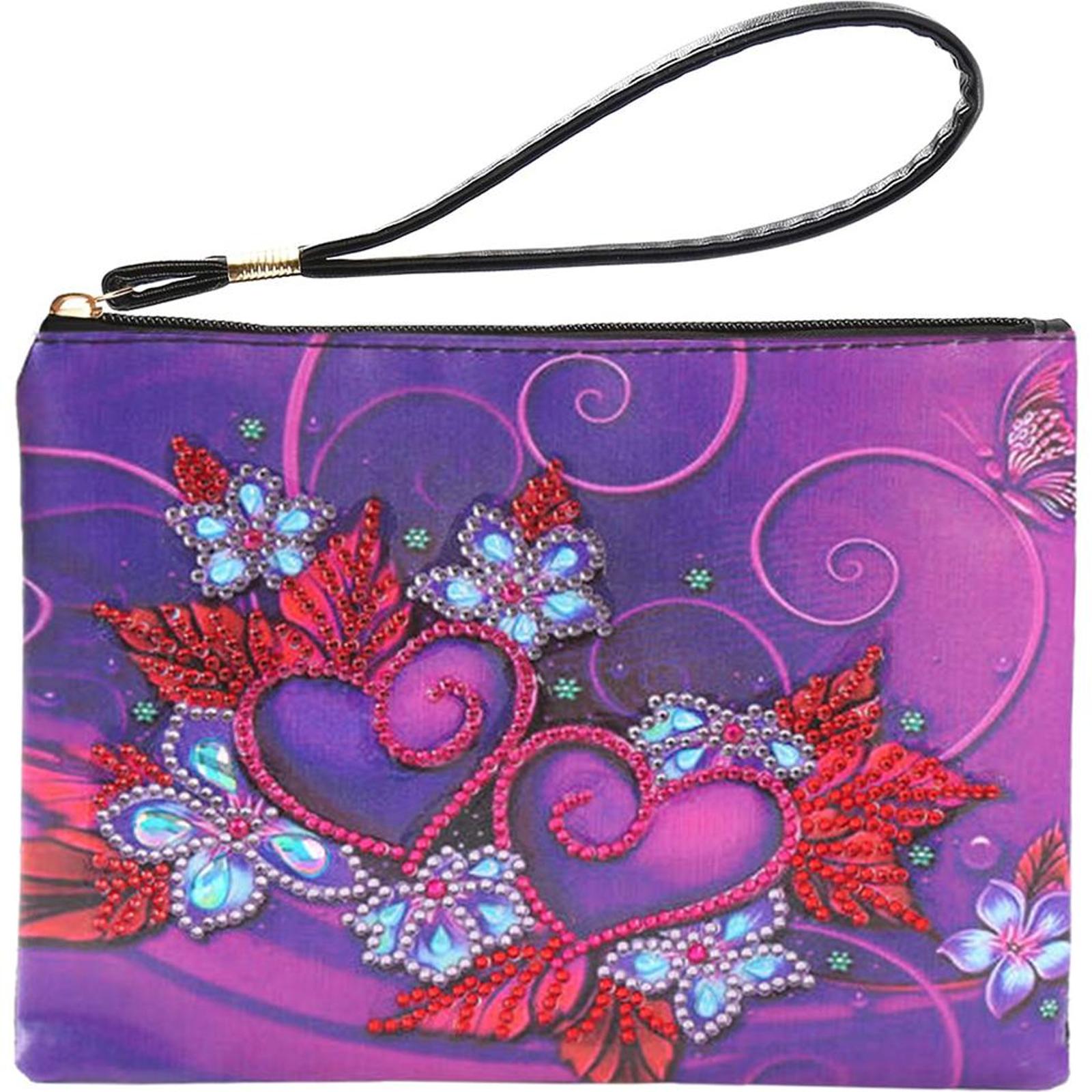 thumbnail image 2 of (AA963) Bolso Mano Con DIY Almacenamiento Cambios Cosméticos Algunos Diamantes Con Formas Especiales en Forma Corazón, 2 of 10