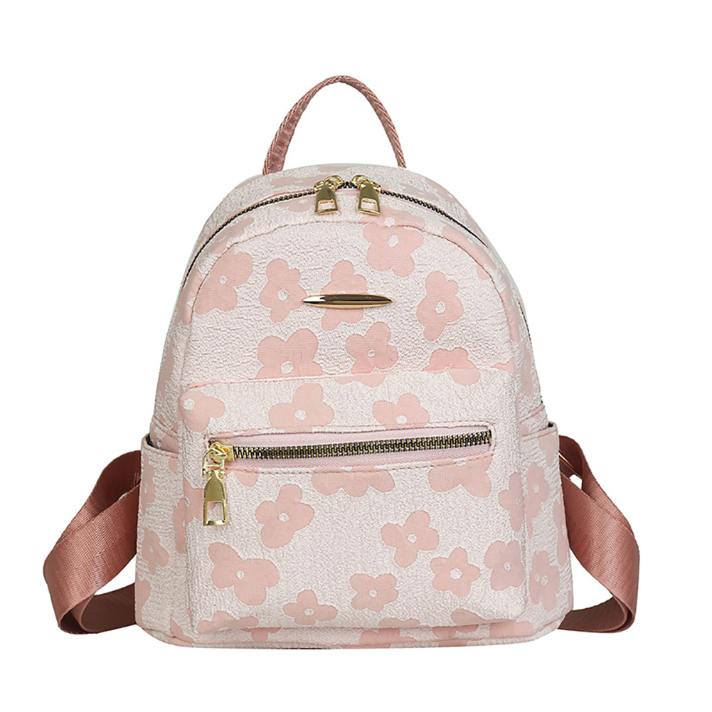 thumbnail image 3 of Mochila Lona Con Flores Mochila Pequeña Informal Versátil para Mujer 3318 (rosa) Rosa, 3 of 10