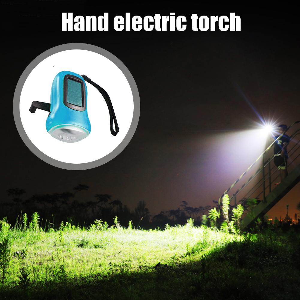 thumbnail image 4 of Manivela Solar Dynamo Antorcha Lámpara Linterna LED Emergencia para Exteriores () Azul, 4 of 10