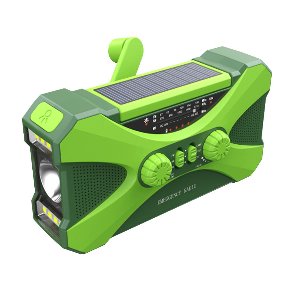thumbnail image 2 of Radio de Emergencia Btafrte Con Manivela Solar Recargable Verde, 2 of 10