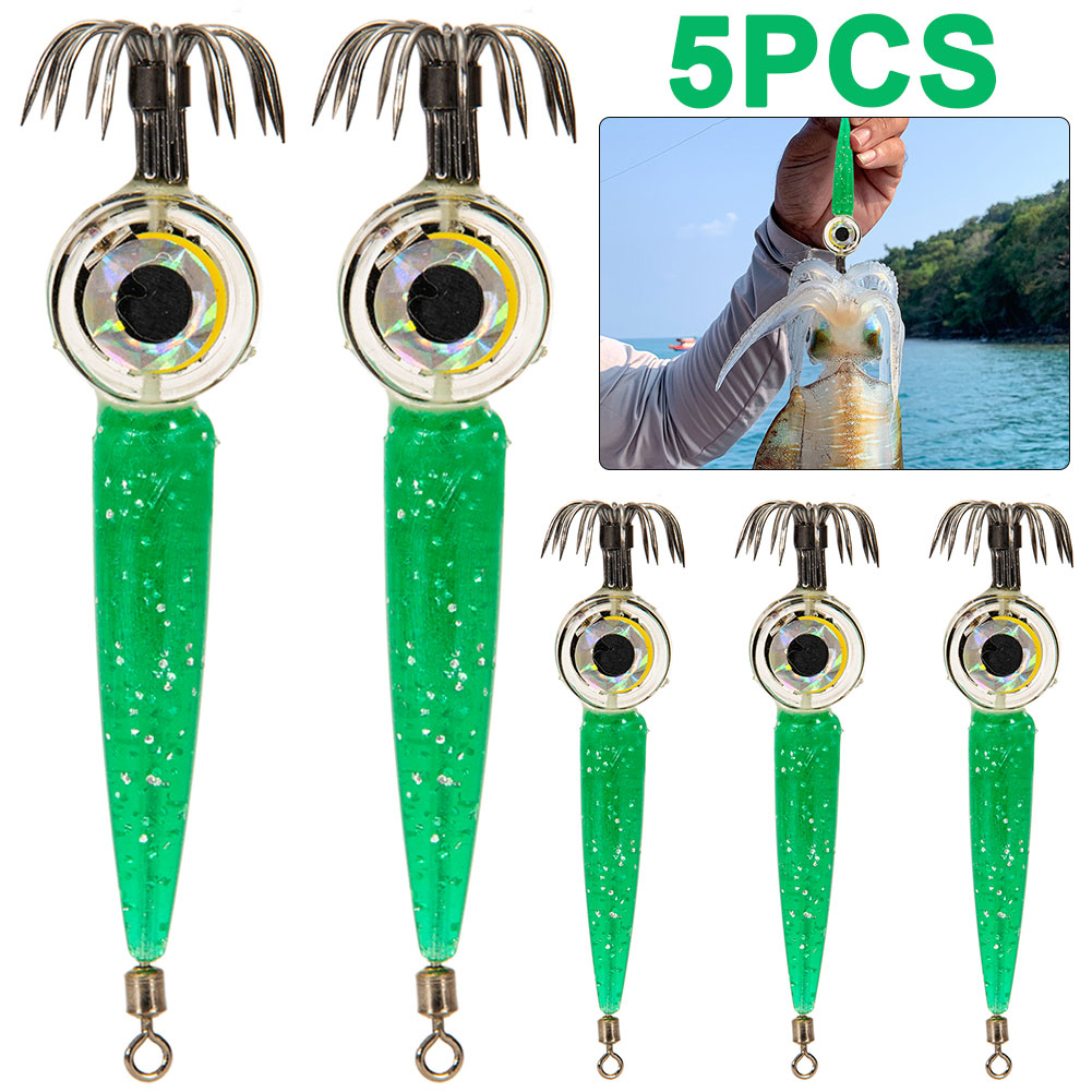 thumbnail image 2 of Señuelo Con LED para Pesca Calamar Lámpara Subacuática Mar (verde) 5 Uds., 2 of 10