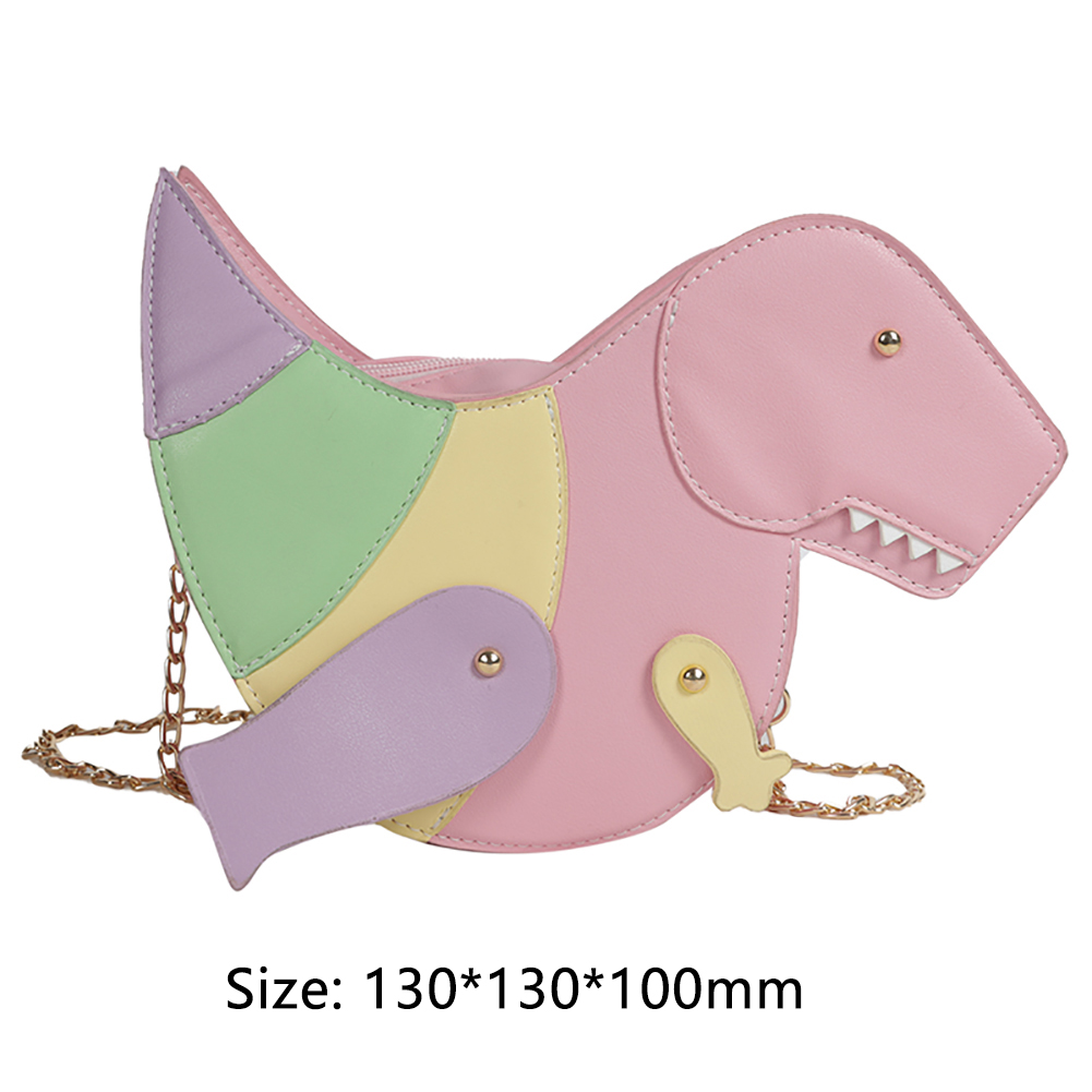 thumbnail image 5 of Bolso Bandolera Con Cadena para Mujer Piel Sintética Dinosaurio Personalizado Informal A La 8860 Rosa, 5 of 10