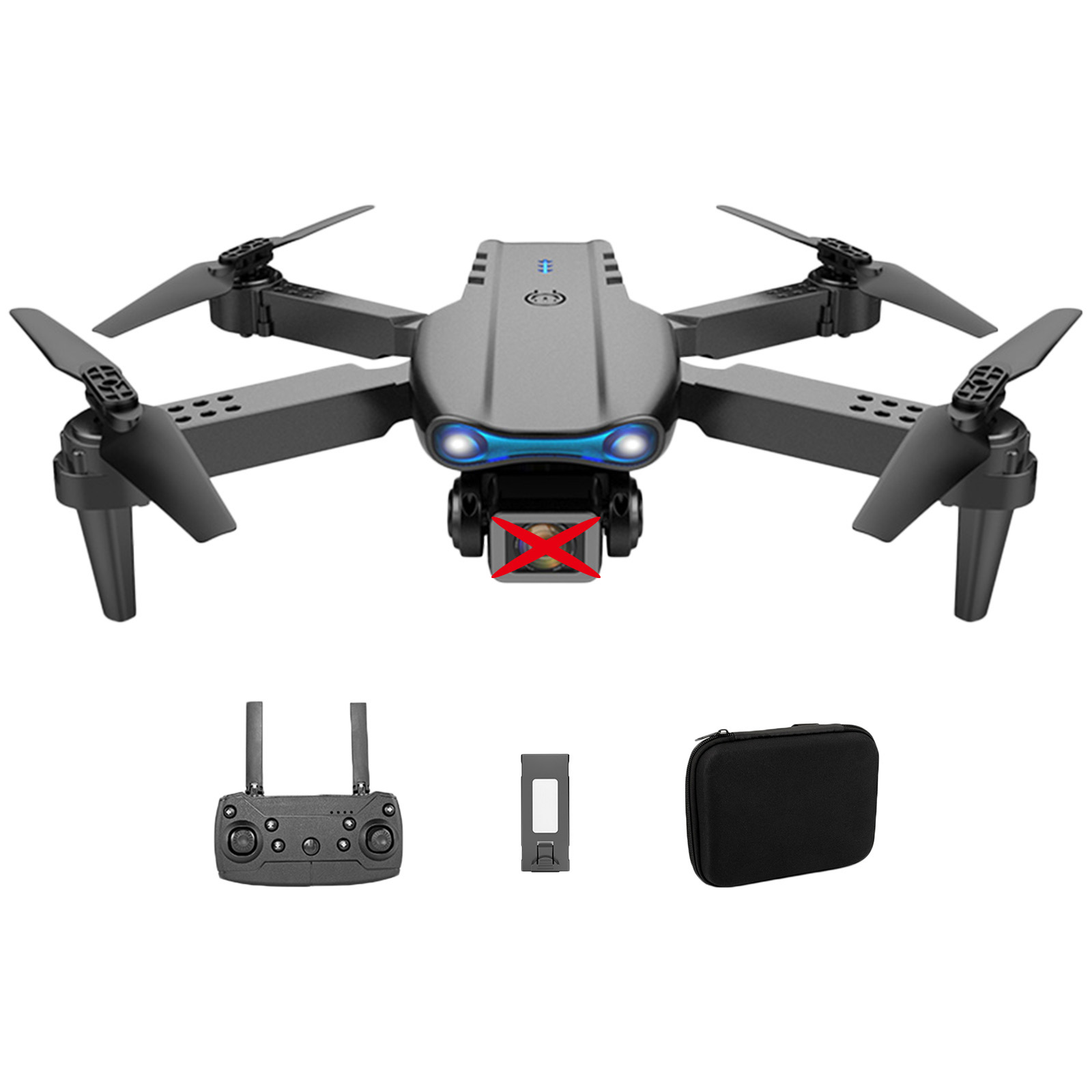 thumbnail image 1 of Quadcopter RC WLR/C FPV 2.4GHz 4CH Plegable Con Batería Ygjytge, 1 of 10