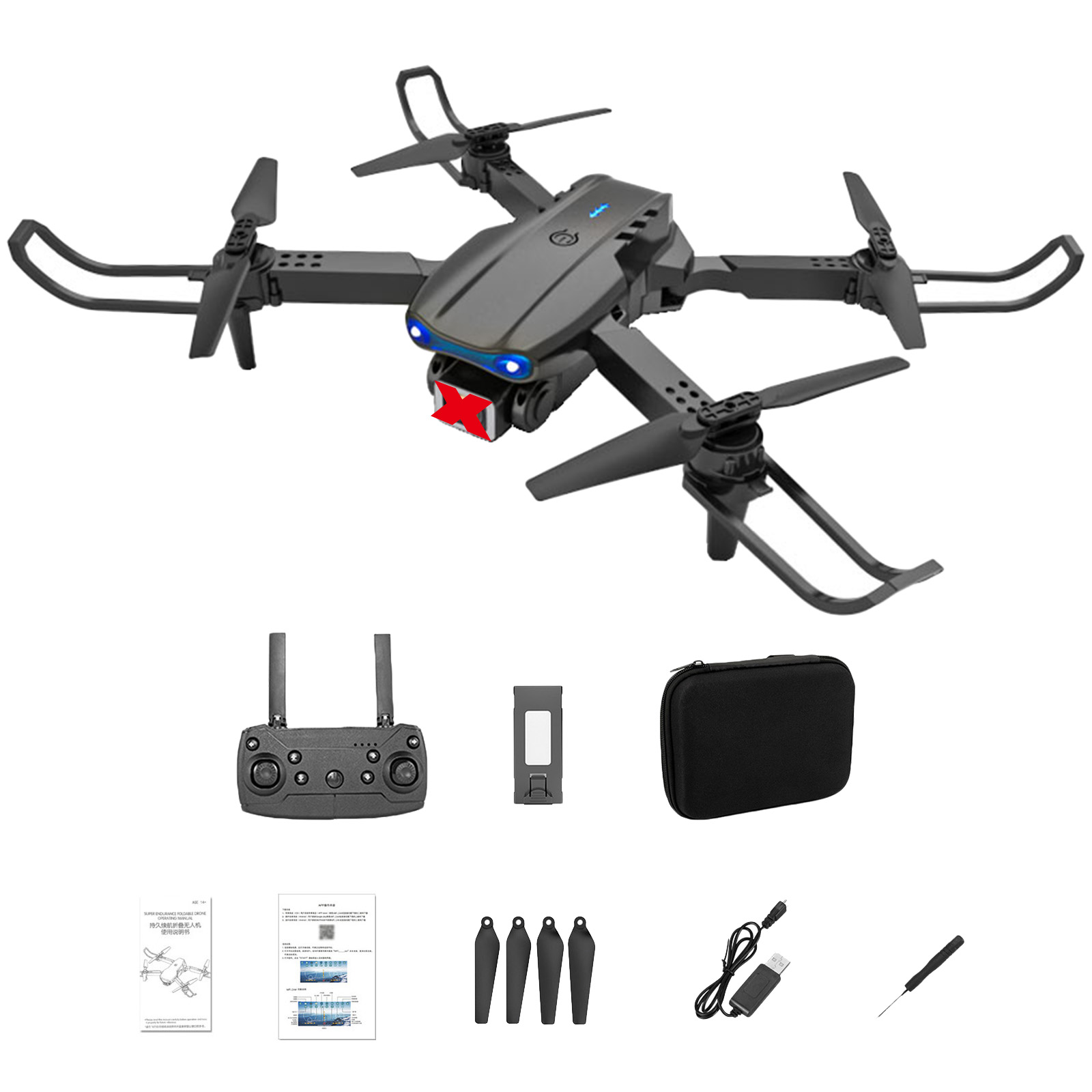 thumbnail image 5 of Quadcopter RC WLR/C FPV 2.4GHz 4CH Plegable Con Batería Ygjytge, 5 of 10