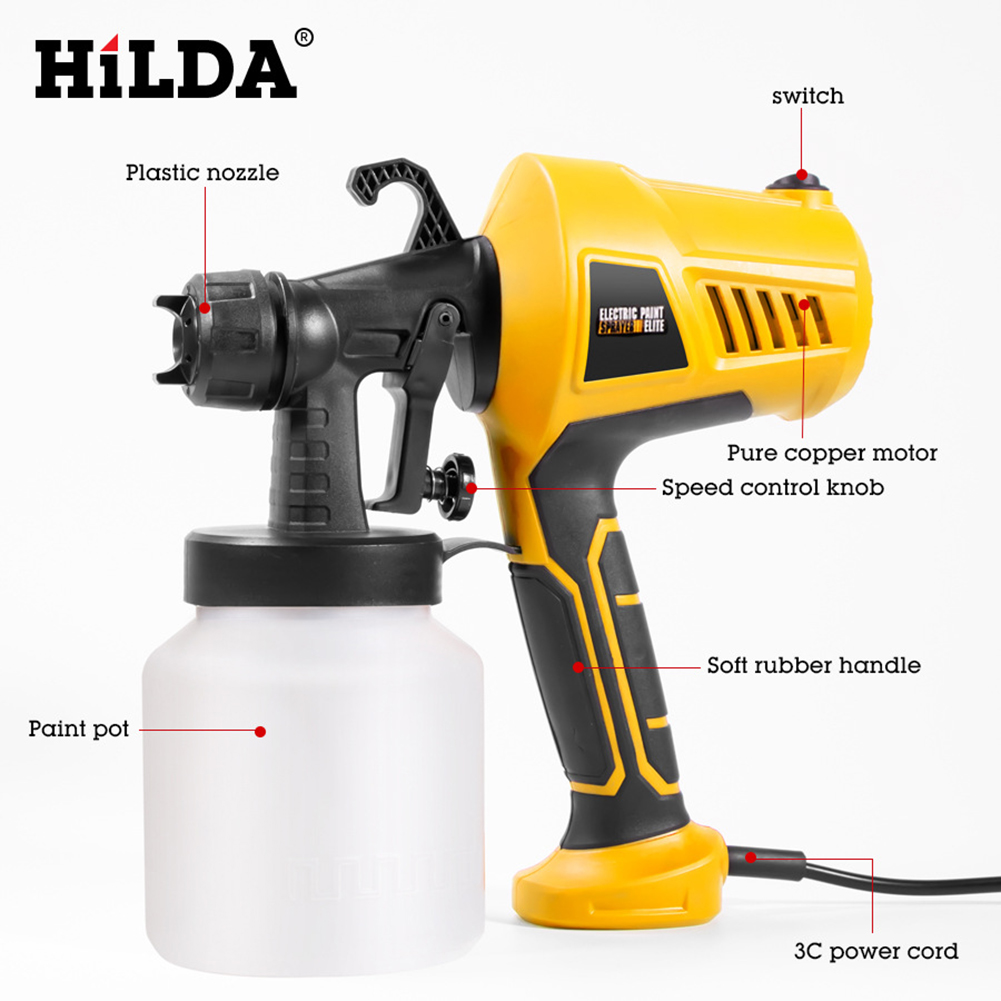 thumbnail image 4 of Pulverizador Pintura Eléctrico para El Pistola Pulverizadora Desmontable Alta Potencia 500W (UE), 4 of 10