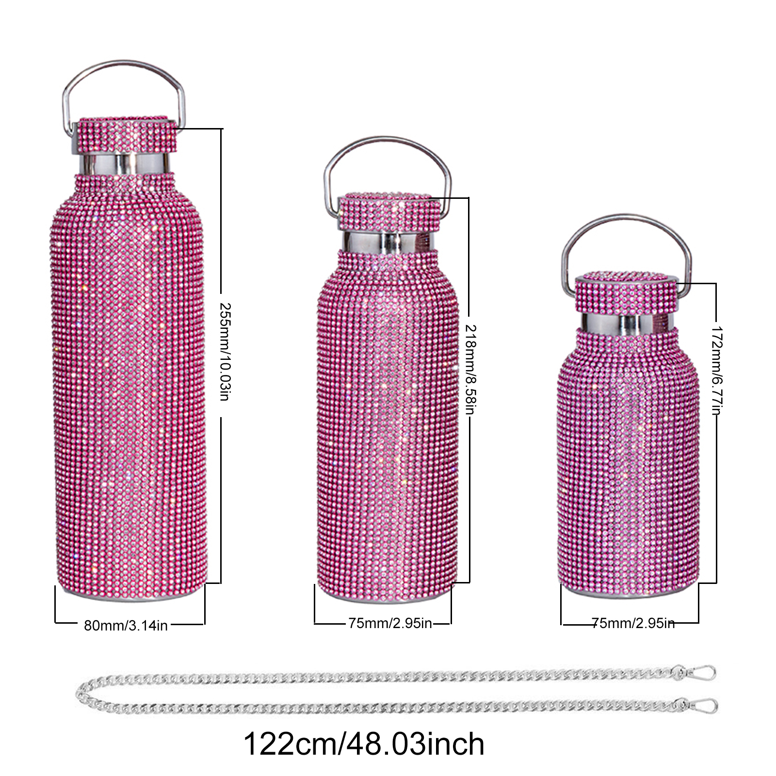 thumbnail image 3 of Botella FLhrweasw 750 ml Regalo para Mujer Rosa, 3 of 9
