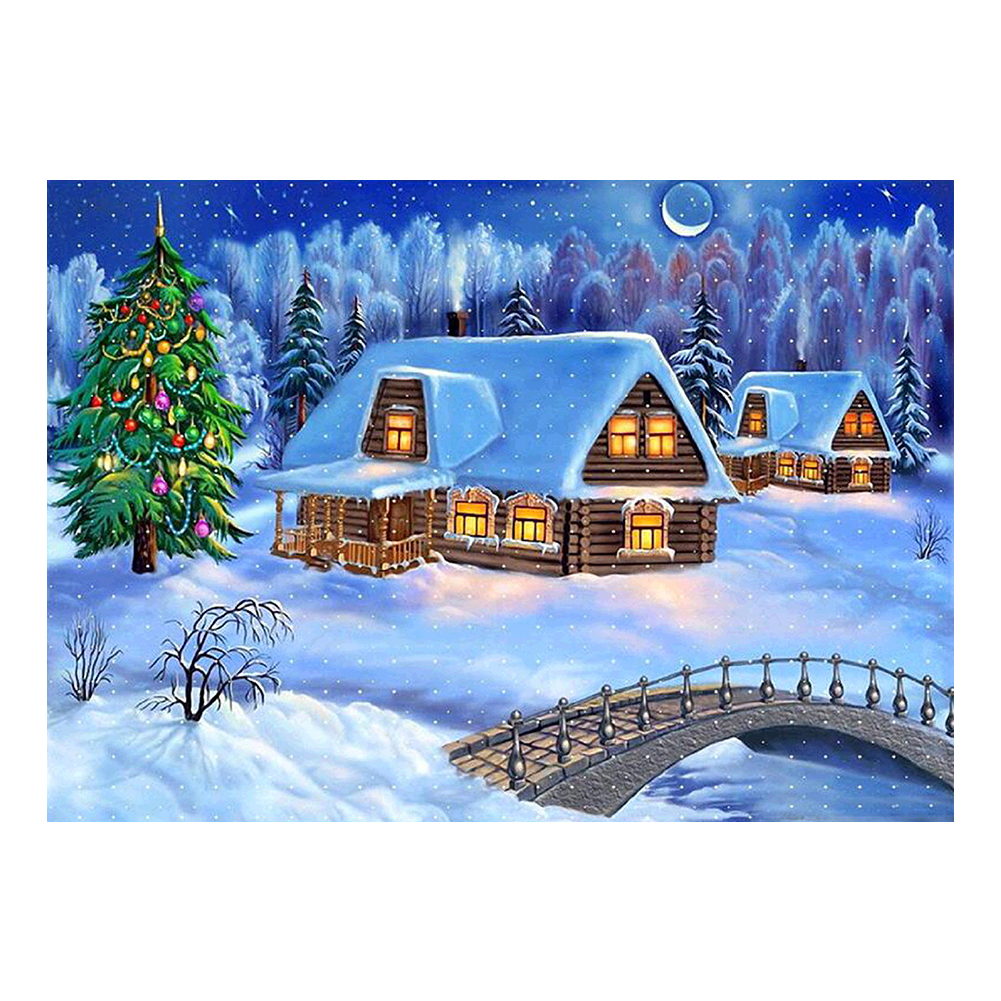 thumbnail image 2 of (DF4445) 5D DIY Bordado Punto Cruz Casa Navidad 50x70cm, 2 of 2