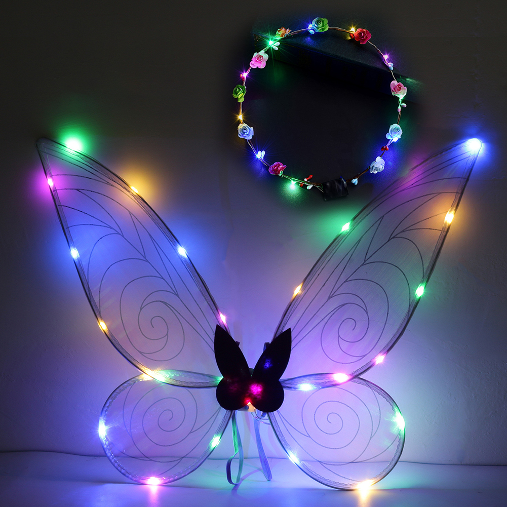 thumbnail image 1 of Disfraces Cosplay Angel Wing LED Dress Up DIY Princess S para Niñas, 1 of 8