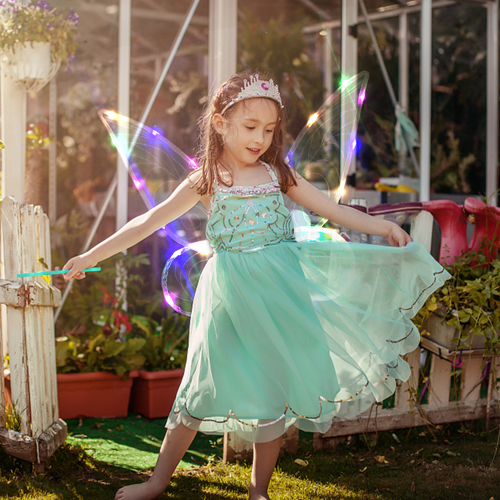 thumbnail image 3 of Disfraces Cosplay Angel Wing LED Dress Up DIY Princess S para Niñas, 3 of 8
