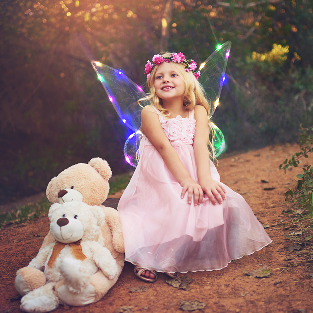 thumbnail image 4 of Disfraces Cosplay Angel Wing LED Dress Up DIY Princess S para Niñas, 4 of 8