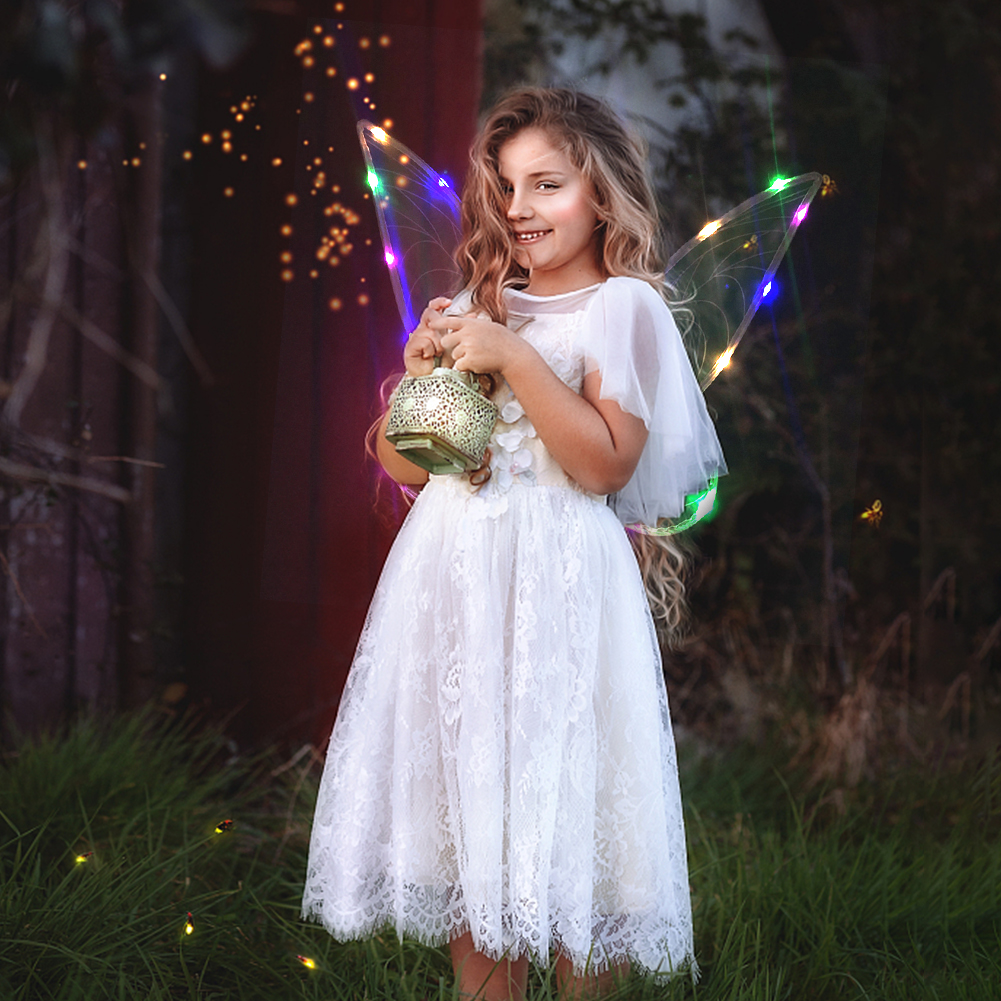thumbnail image 5 of Disfraces Cosplay Angel Wing LED Dress Up DIY Princess S para Niñas, 5 of 8