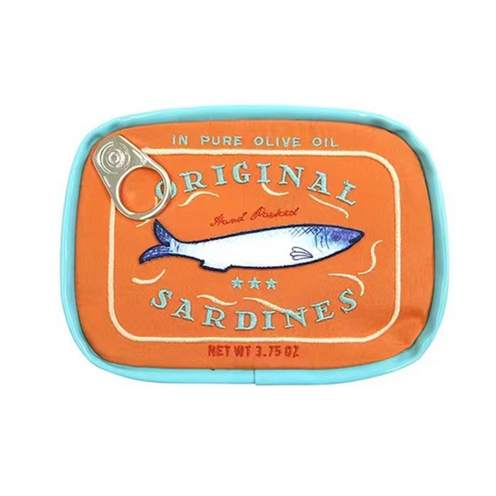 thumbnail image 2 of Cosméticos Sardinas Enlatadas Bonita Almacenamiento Creativa Portátil para El (naranja), 2 of 2