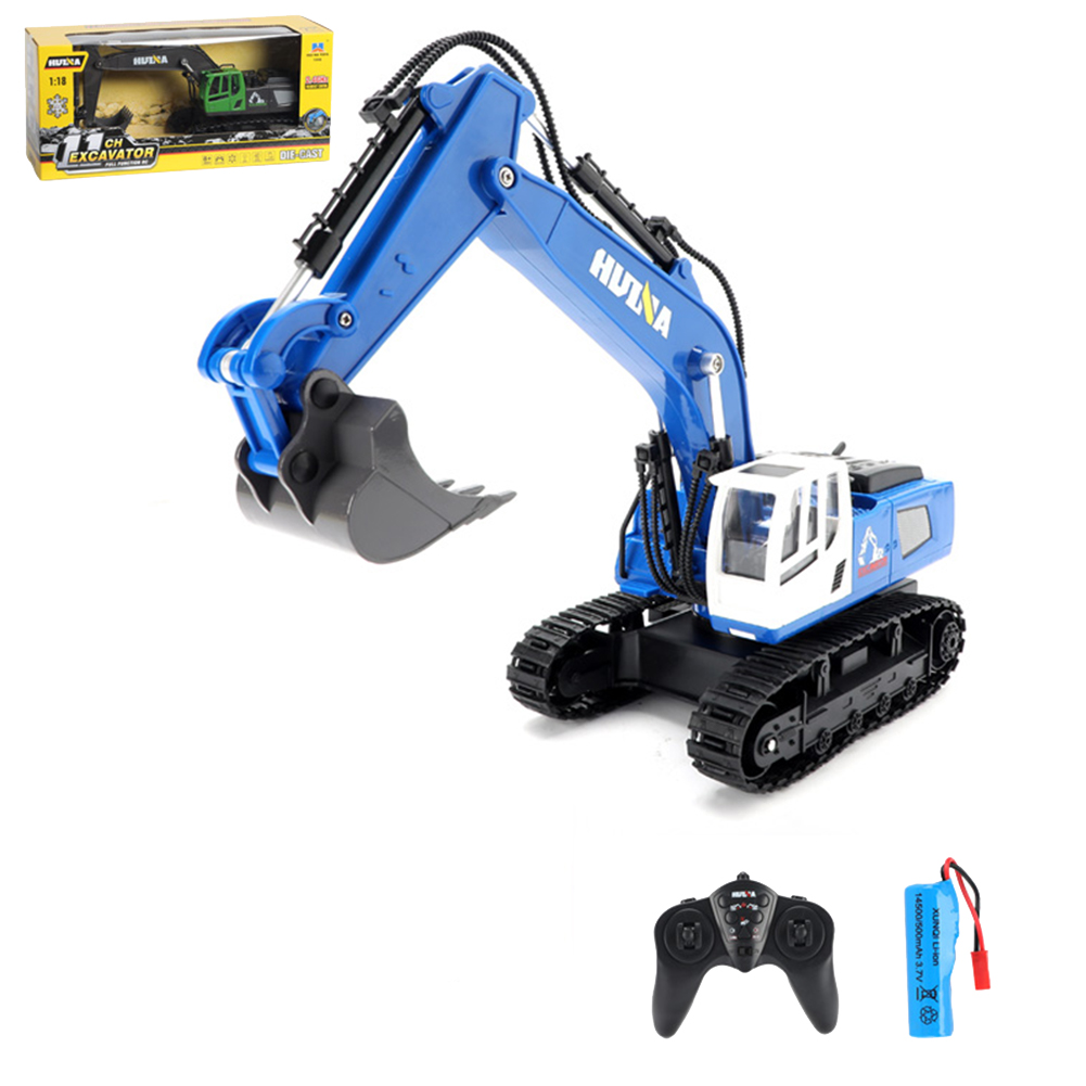 Excavadora RC A Escala 1:20 Con 11 Canales Y Mando 2.4GHz – Vehículo De Construcción Con Giro De 680° Para Niños De 6 Años
