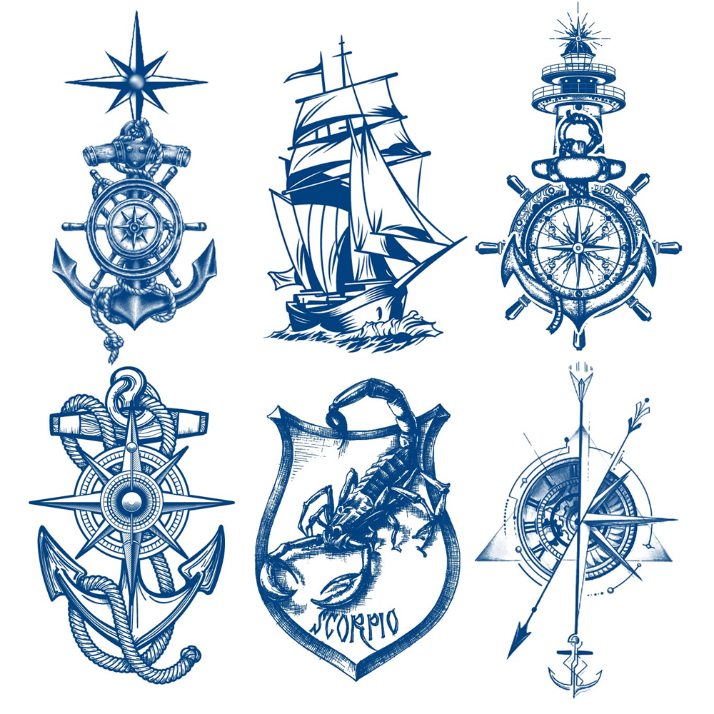 thumbnail image 2 of Etiqueta Engomada Del Tatuaje WDOplteas Arte Impermeable Naturaleza Muerta, 2 of 2