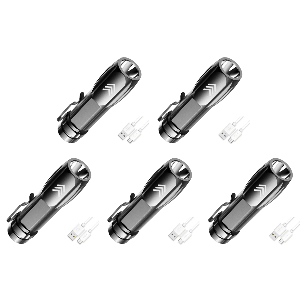 thumbnail image 2 of Mini Linterna LED para Acampar Carga USB 3 Modos Antorcha Emergencia (Negro), 2 of 7