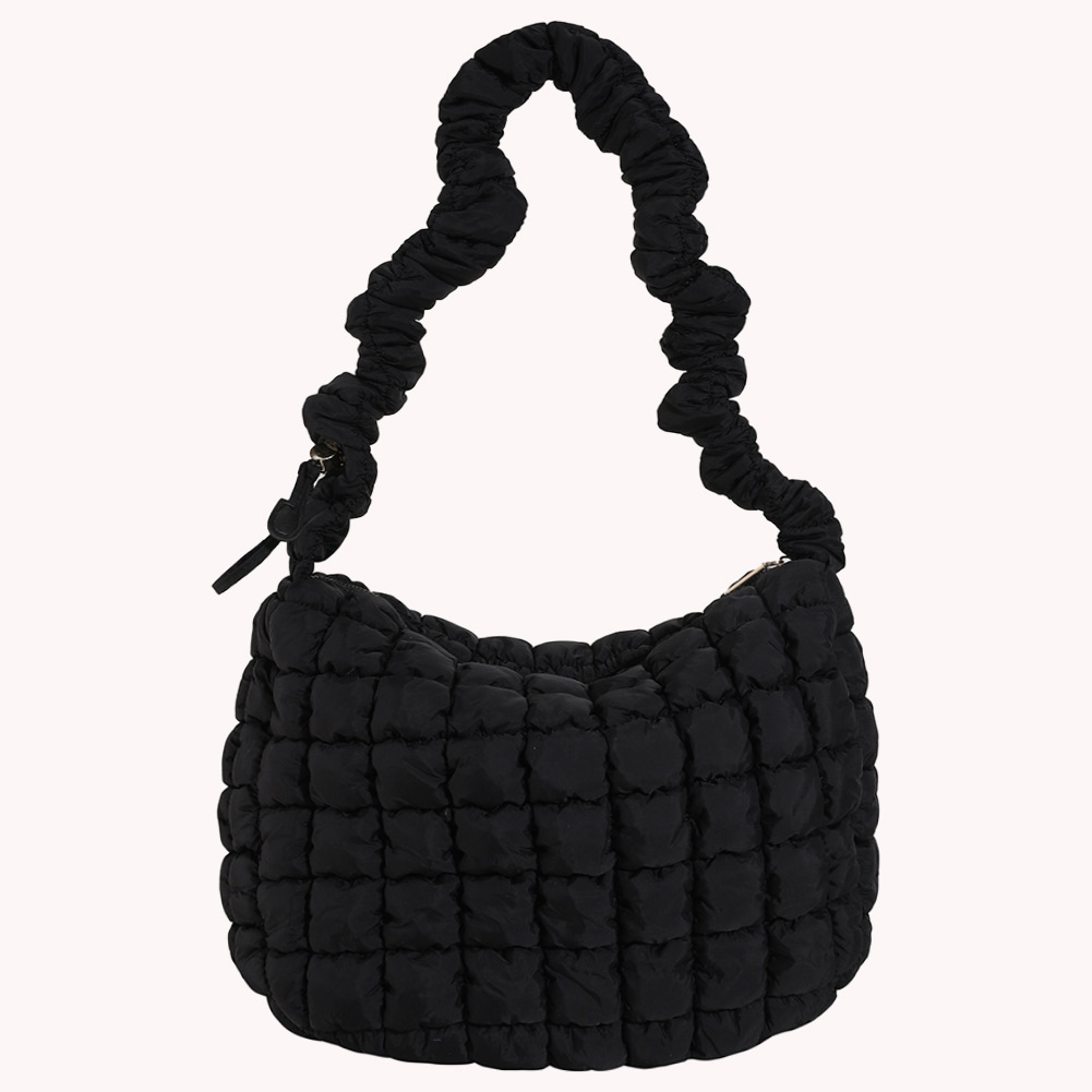 thumbnail image 4 of WDOplteas Chaleco Plisado Burbujas para Mujer Bolso para Axilas para Oficina Escuela (negro), 4 of 10